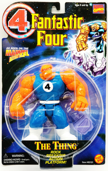  Marvel Comics Fantastic Four The Thing With Rock Breaking Action Platform NRFP 