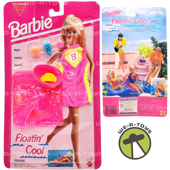 Barbie Floatin' Cool Set Accessories Inflatable Pillow & Bowl with Fruit NRFP