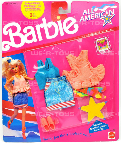Barbie All American Acid Wash Skirt & Layering Tank Tops 1990 Mattel NRFP