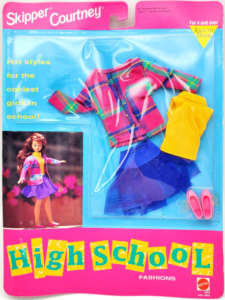 Barbie Fashions Skipper Courtney High School Colorful Plaid Jacket Set 3654 NRFP