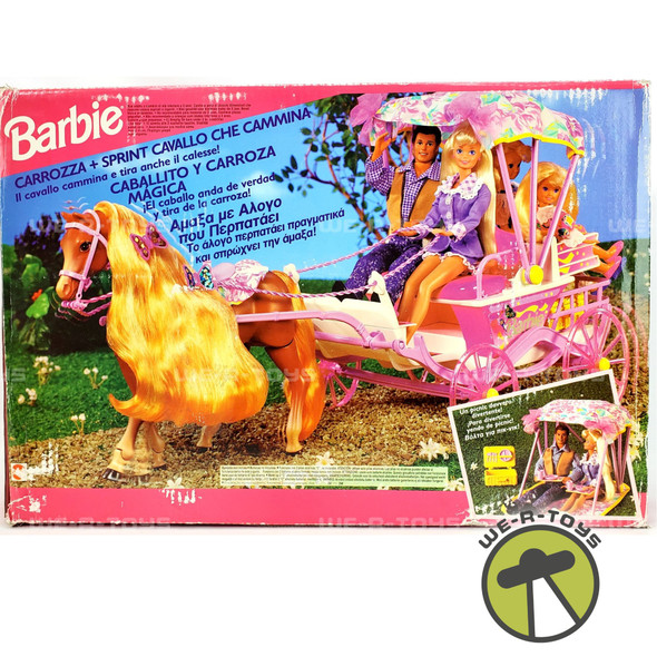 Barbie Prancing Horse and Carriage with Picnic Set 1994 Mattel #13122 NRFB