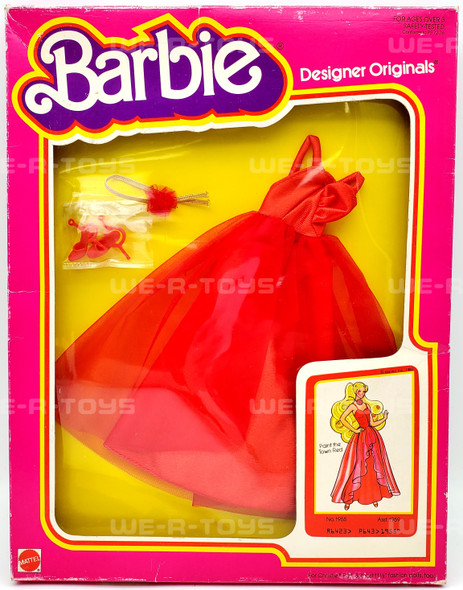 Barbie 1979 Designer Originals Paint the Town Red Dress #1955 Mattel NRFB