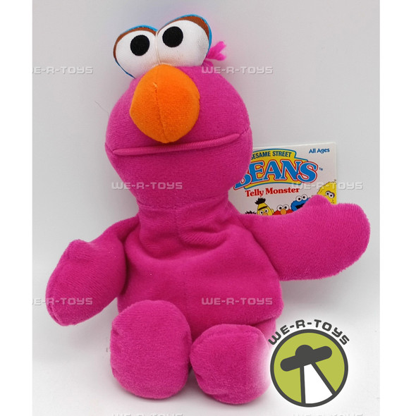 Sesame Street Beans Telly Monster Plush 30 Year Anniversary Tyco 1997 #34649