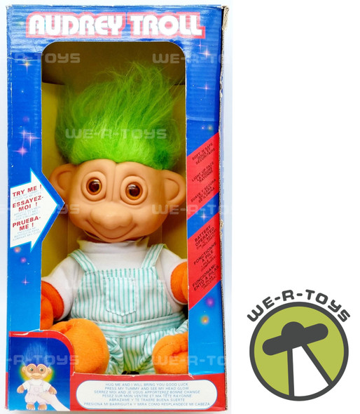 Audrey Troll 10" Doll Green Hair USED
