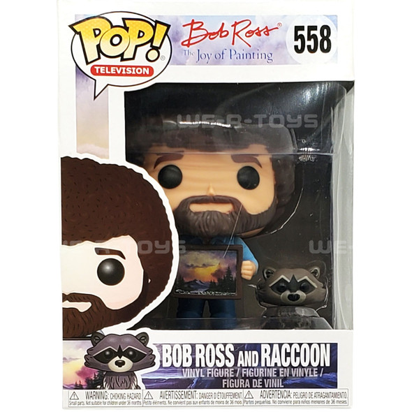 Funko Pop TV 558 Bob Ross The Joy of Painting Bob Ross and Raccoon Vinyl Figure