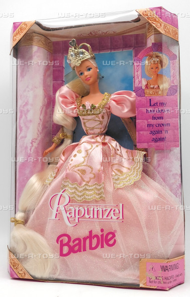 Rapunzel Barbie Princess Doll In Pink Gown Blonde Hair 1997 Mattel No. 17646