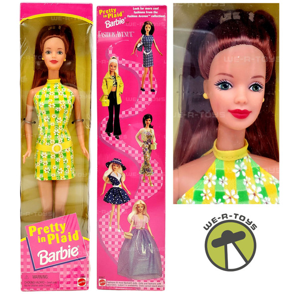 Pretty in Plaid Barbie Doll Redhead Daisy Dress 1998 Mattel #20667 NRFB