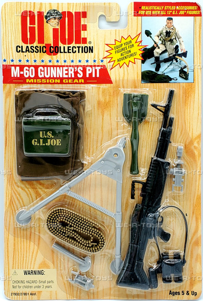 GI Joe Classic Collection M-60 Gunner's Pit Mission Gear Accessories