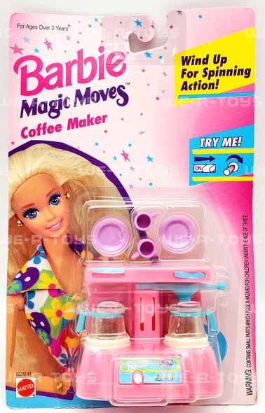  Barbie Magic Moves Hamster Wind Up Moving Coffee Maker Mattel 1995 NRFP 