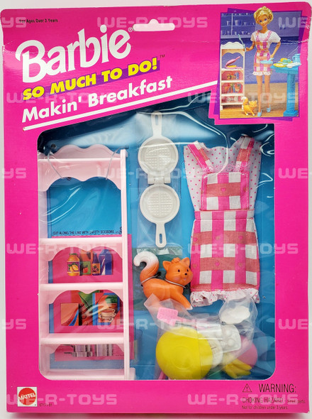 Barbie So Much to Do Makin' Breakfast Set With Play Food 1995 Mattel NRFB