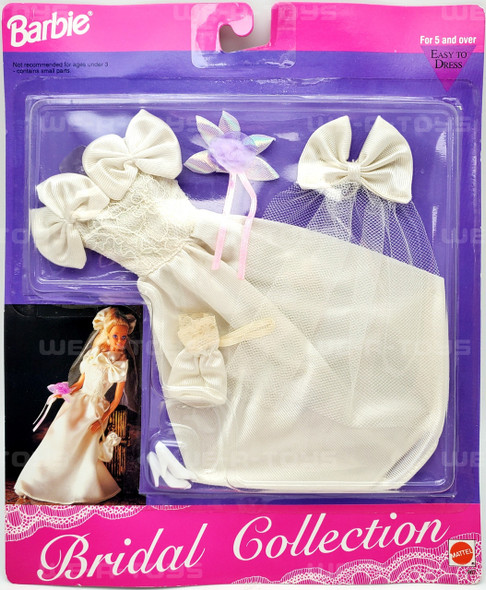 Barbie Bridal Collection Large Bow and Long Veil Wedding Gown Mattel 1992 NRFP