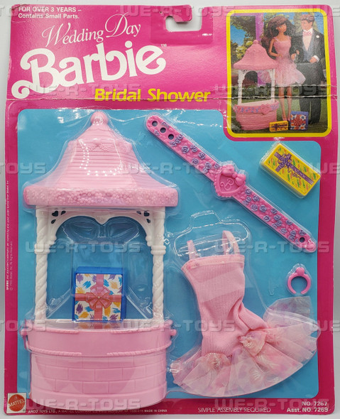 Barbie Wedding Day Bridal Shower Fashion and Accessories 1990 Mattel #7267 NRFP 