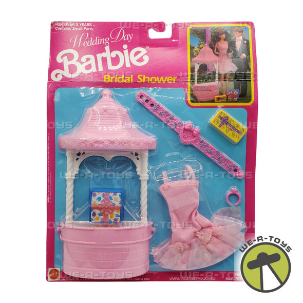 Barbie Wedding Day Bridal Shower Fashion and Accessories 1990 Mattel #7267 NRFP