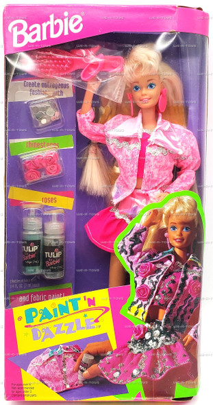 Barbie Paint 'N Dazzle Doll and Fabric Paint Set 1993 Mattel 10039