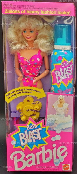 Barbie Bath Blast Barbie with Blue Bath Fashion Foam1992 Mattel 4159 NRFB