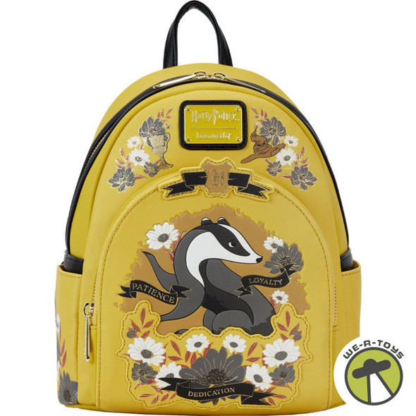 Harry Potter Hufflepuff House Floral Tattoo Mini Backpack Loungefly