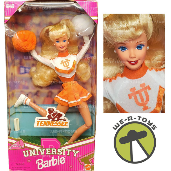 University of Tennessee Cheerleader Barbie Doll 1997 Mattel 17554 NRFB