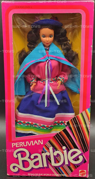 Barbie Dolls of the World Collection Peruvian Doll 1985 Mattel 2995 NRFB