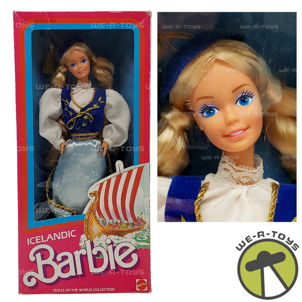 Barbie Dolls of the World Collection Icelandic Barbie Doll 1986 Mattel 3189 NRFB