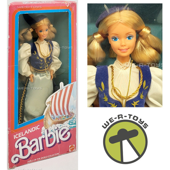 Barbie Dolls of the World Collection Icelandic Barbie Doll 1986 Mattel 3189