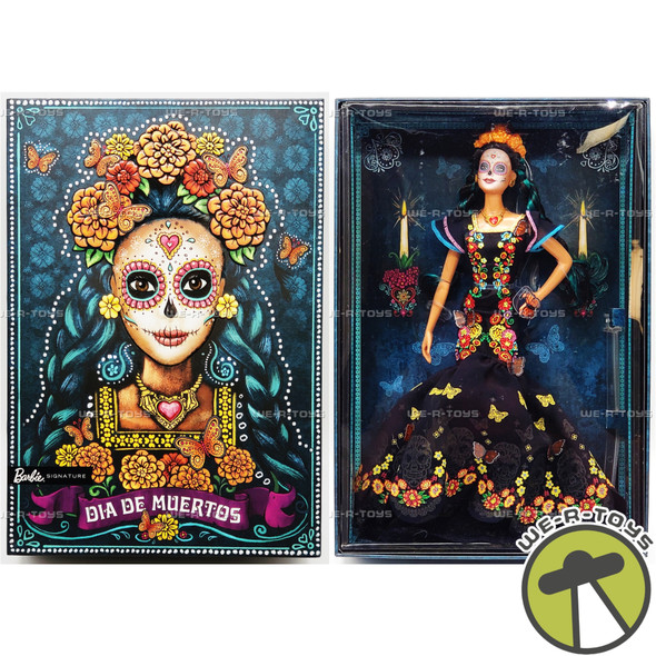 Barbie Signature Dia De Muertos Doll Embroidered Dress 2019 Mattel FXD52