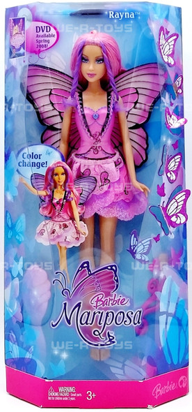 Barbie Mariposa Rayna Butterfly Fairy Doll 2007 Mattel #L8590 NRFP