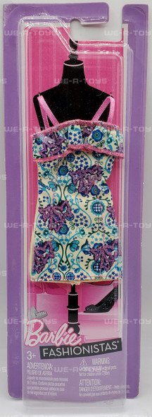  Barbie Fashionistas Blue Purple Vines Dress Fashion 2011 Mattel #W3170 NRFP 