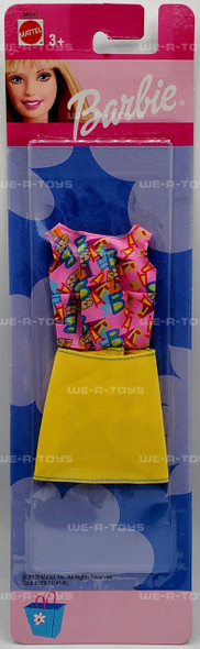  Barbie Fashions Colorful Letters Dress 2002 Mattel #68000 NRFP 