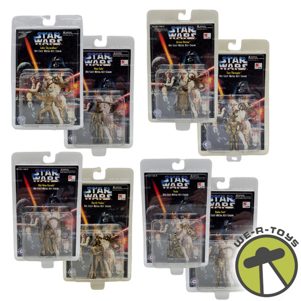 Star Wars Die Cast Metal Key Chains 1996 Placo Toys #3110 NRFP SET OF 8