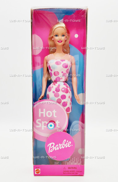 Hot Spot Barbie Doll Pink & Blue Polka Dress 2001 Mattel #56197 NEW