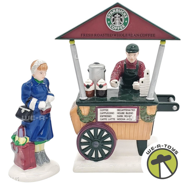 Dept 56 Original Snow Village Starbucks Coffee Cart #54870 Accessory
