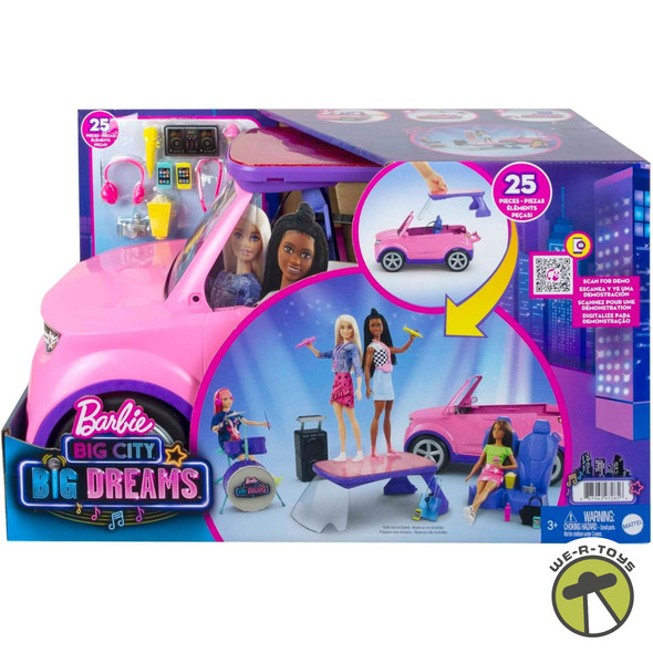 Barbie: Big City Big Dreams Transforming Vehicle Playset Pink 2-Seater SUV