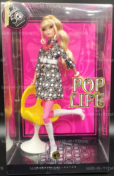 Pop Life Barbie Doll Blonde Pivotal Mod Gold Label 2008 Mattel N6596 NEW