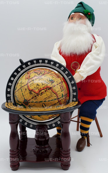 Byers' Choice Santa On Stool w/ Old World Globe 2006 USED