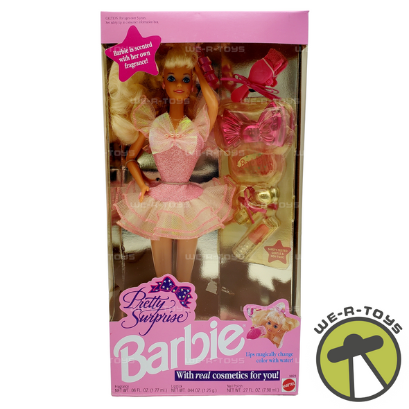 Barbie Pretty Surprise Doll with Real Cosmetics 1991 Mattel #9823 NRFB