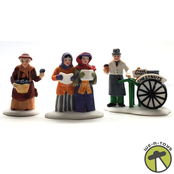 Department 56 Carolers, Violet & Chestnut Vendors Dickens' Village Series NEW