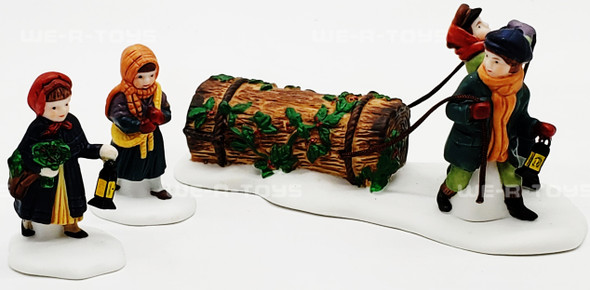 Department 56 Dickens' Village Series Bringing Home The Yule Log No. 55581 NEW