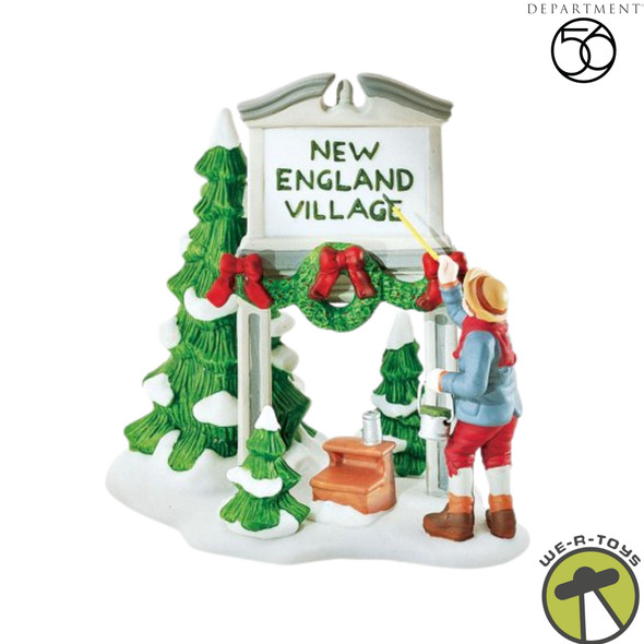 Dept. 56 New England Village Series Fresh Paint New England Village Sign NEW