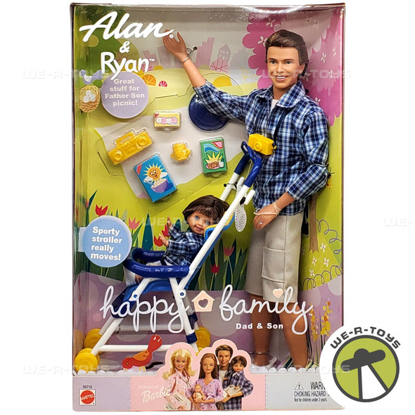 Barbie Happy Family Alan & Ryan Dad & Son Doll Set 2002 Mattel 56710
