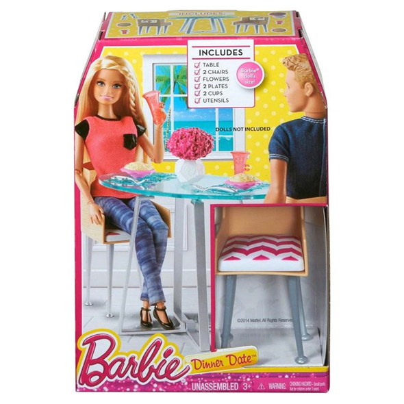 Barbie Dinner Date Playset 2014 Mattel CGM01