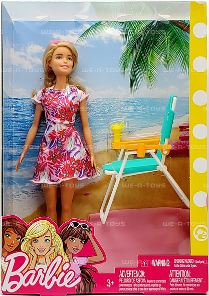 Barbie Doll and Beach Chair 2017 Mattel FPR54