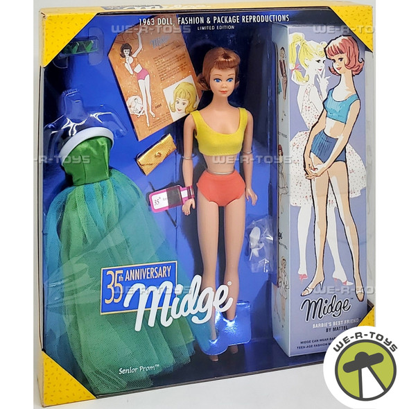 Barbie 35th Anniversary Midge Doll Senior Prom Ltd Ed 1997 Mattel 18976