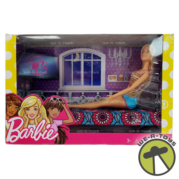 Barbie Bedroom Doll and Bed Set 2017 Mattel #FDB09 NRFB