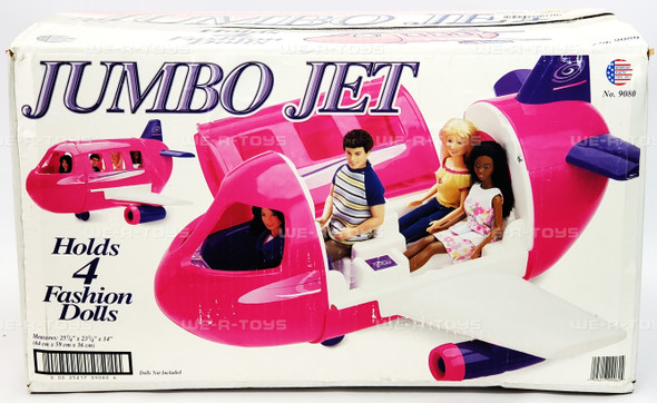 Pink Jumbo Jet Playset For Fashion Dolls American Plastic Toys Inc. #9080 USED