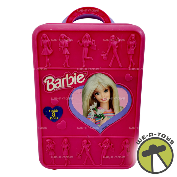 Barbie Take-A-Long Pink Doll Suitcase w/ Handle and Rolling Wheels 1998 USED