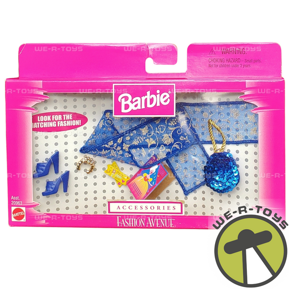 Barbie Fashion Avenue Accessories Blue Evening Opera Date 1998 Mattel 23125 NRFB