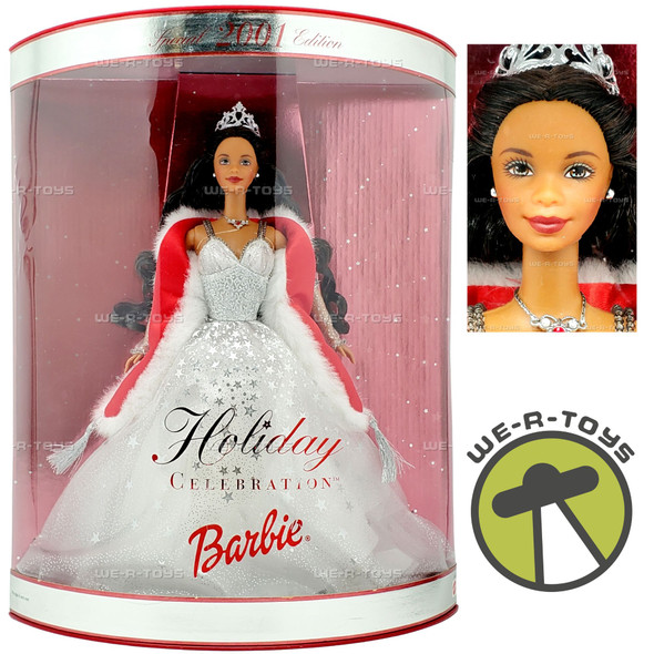 2001 Holiday Celebration Barbie Doll African American Mattel 50305