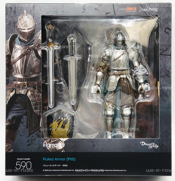 figma Demons Souls PS5 Fluted Armor Non-Scale Plastic Pre-Painted Figure USED