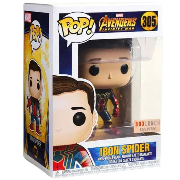 Funko Pop! 305 Infinity War Iron Spider (Unmasked) Exclusive Bobble-Head