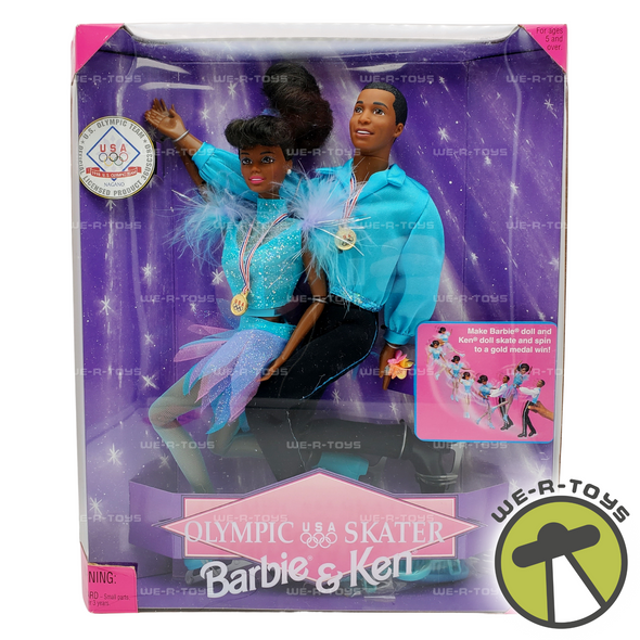 Olympic Skater Barbie & Ken Olympics Dolls 1998 Mattel #18727 NRFB